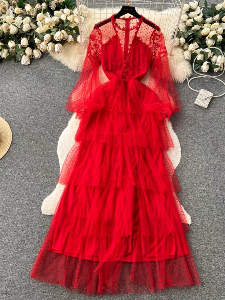 A very important date tulle dress EVD60 image