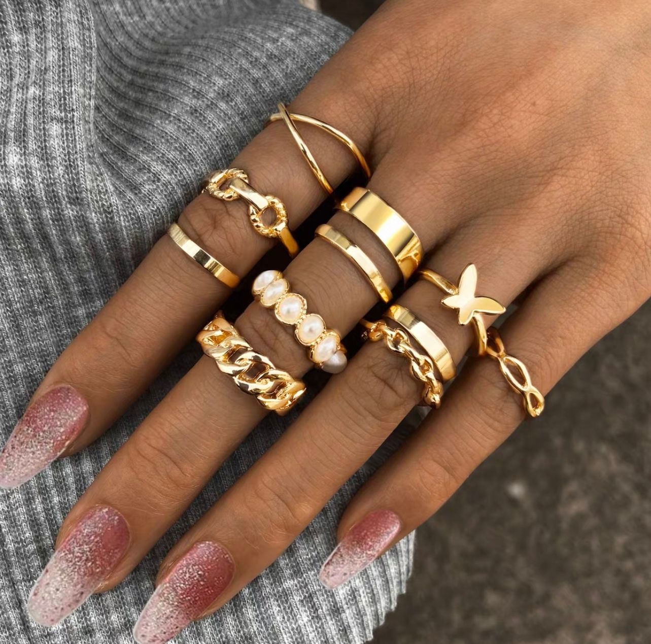 Luxury babe knuckle rings JW168 image