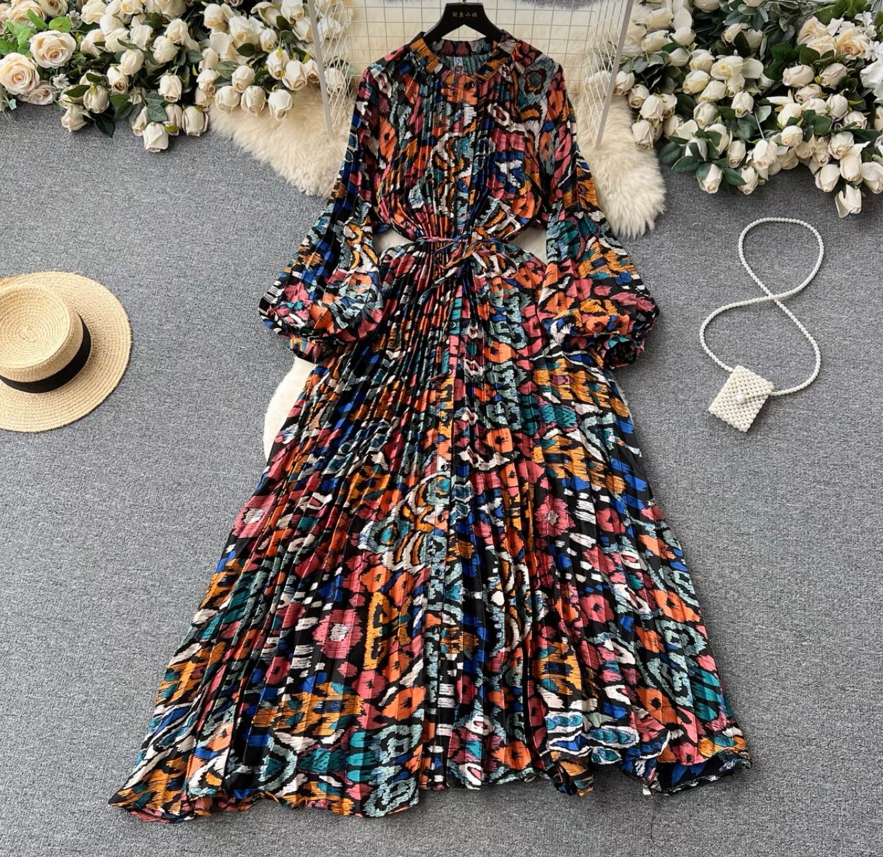 Cute but spoiled print dress FD215 image