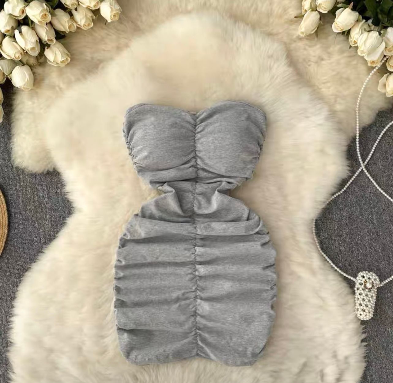 Free as a butterfly ribbed gown CBC105 image