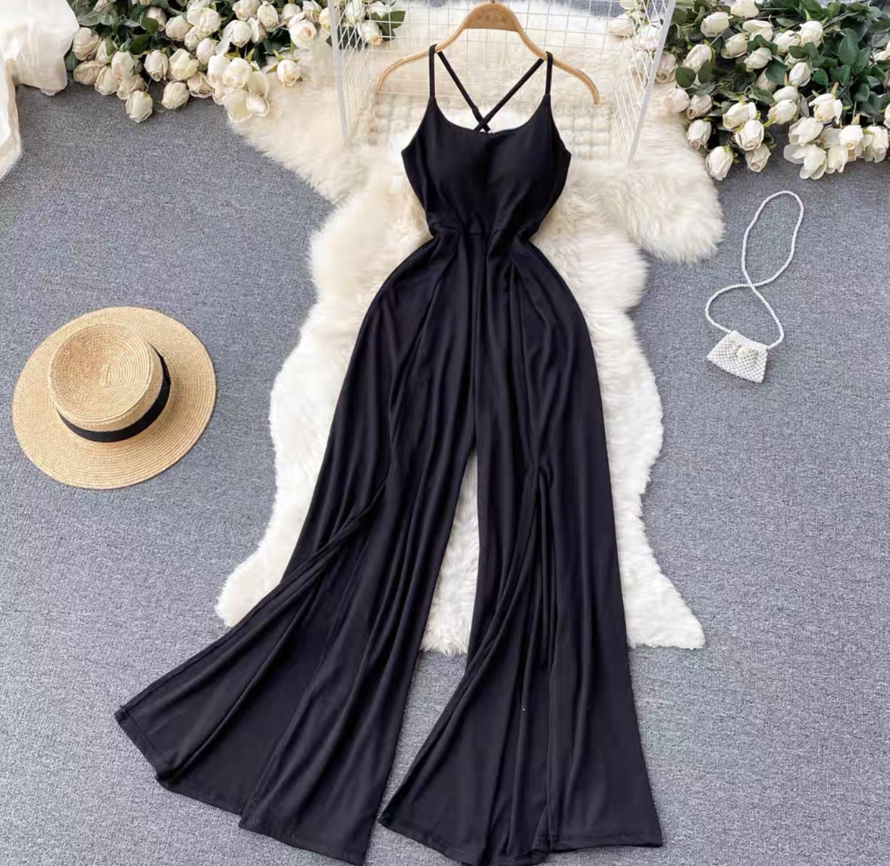 Electric ribbed jumpsuit JRZZ457 image