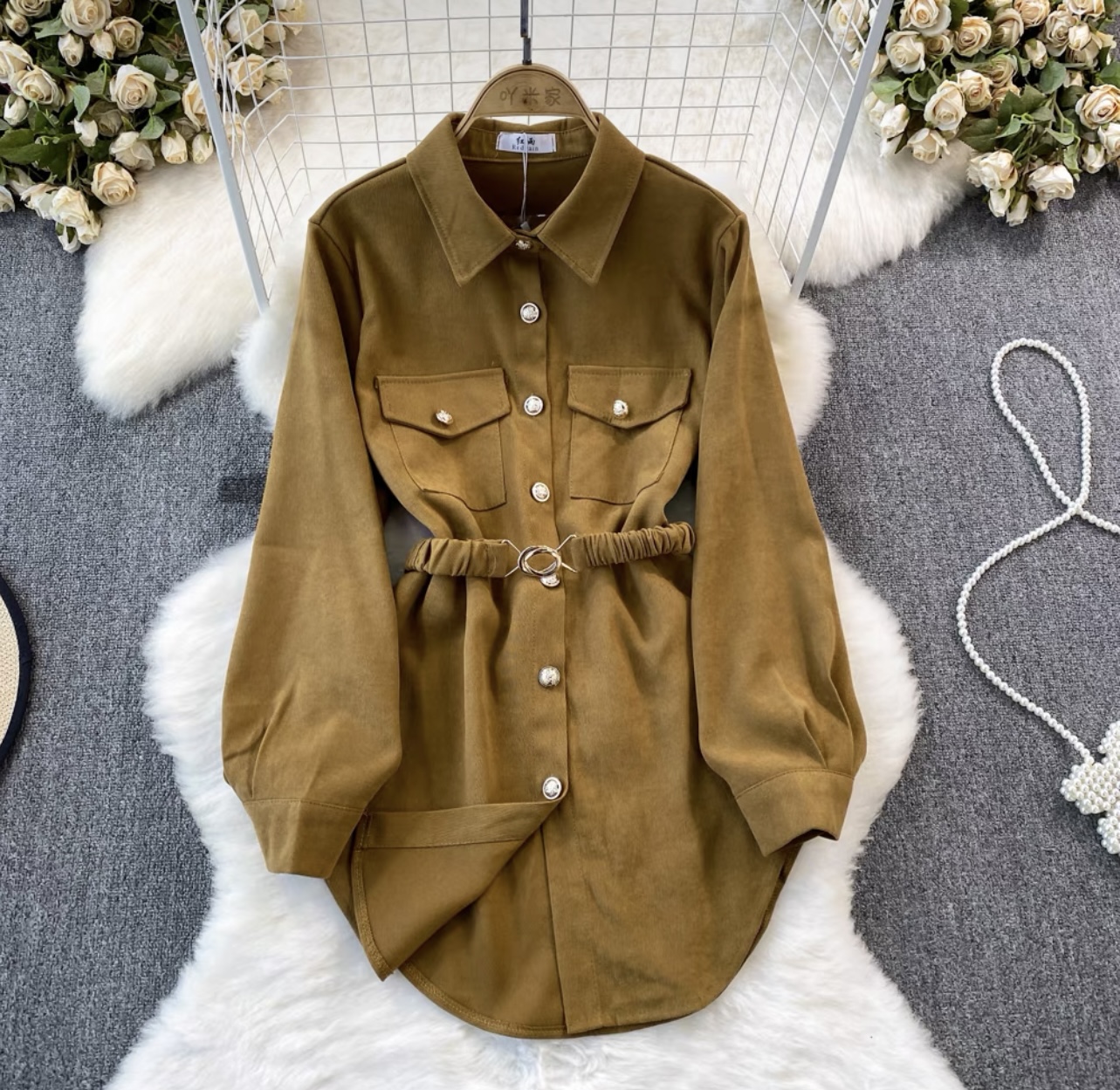 Made for a princess corduroy designer shirt dress  SDZZ862 image