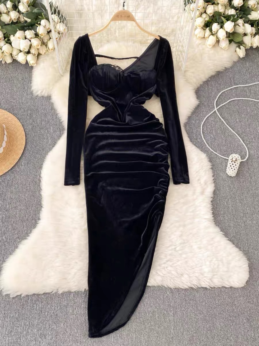 Piece of mind velvet dress CBC284 image