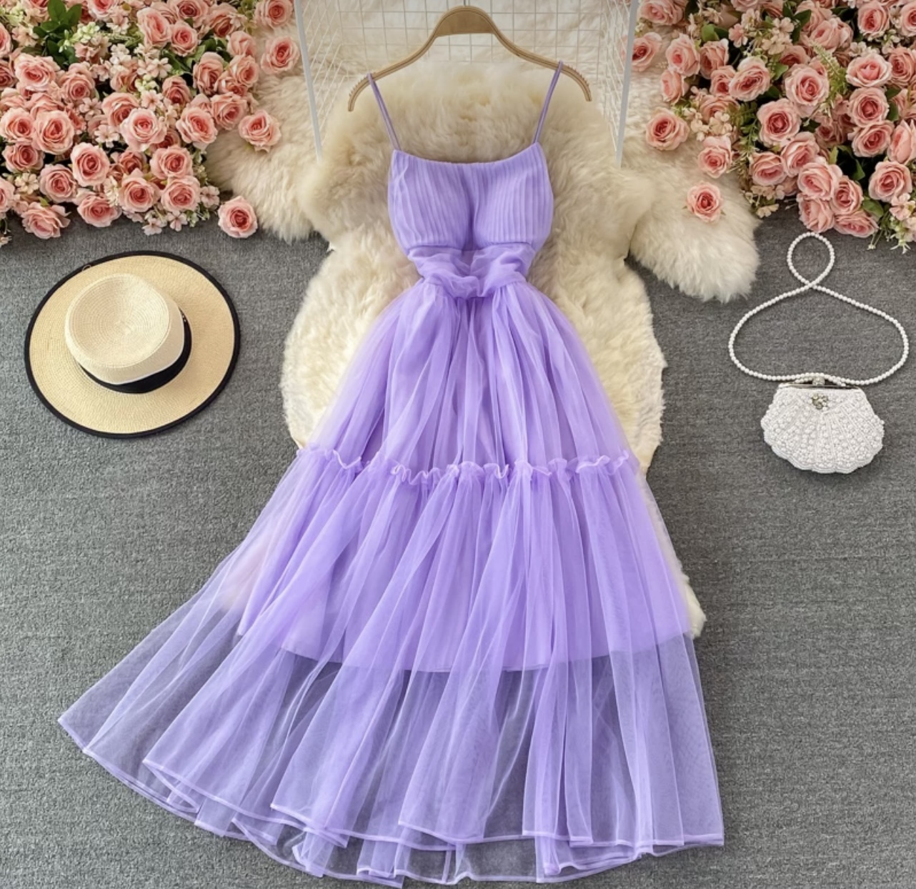 Empire shade mesh dress CD168 image