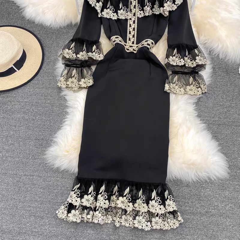 Queen vibes ruffle dress FBC15 image