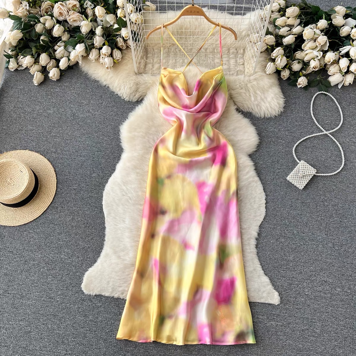 Vacation favorite silk dress CBC128 image