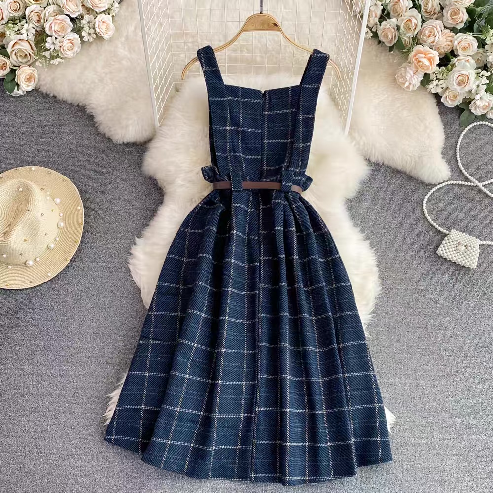 See what I want plaid dress & belt FD87 image
