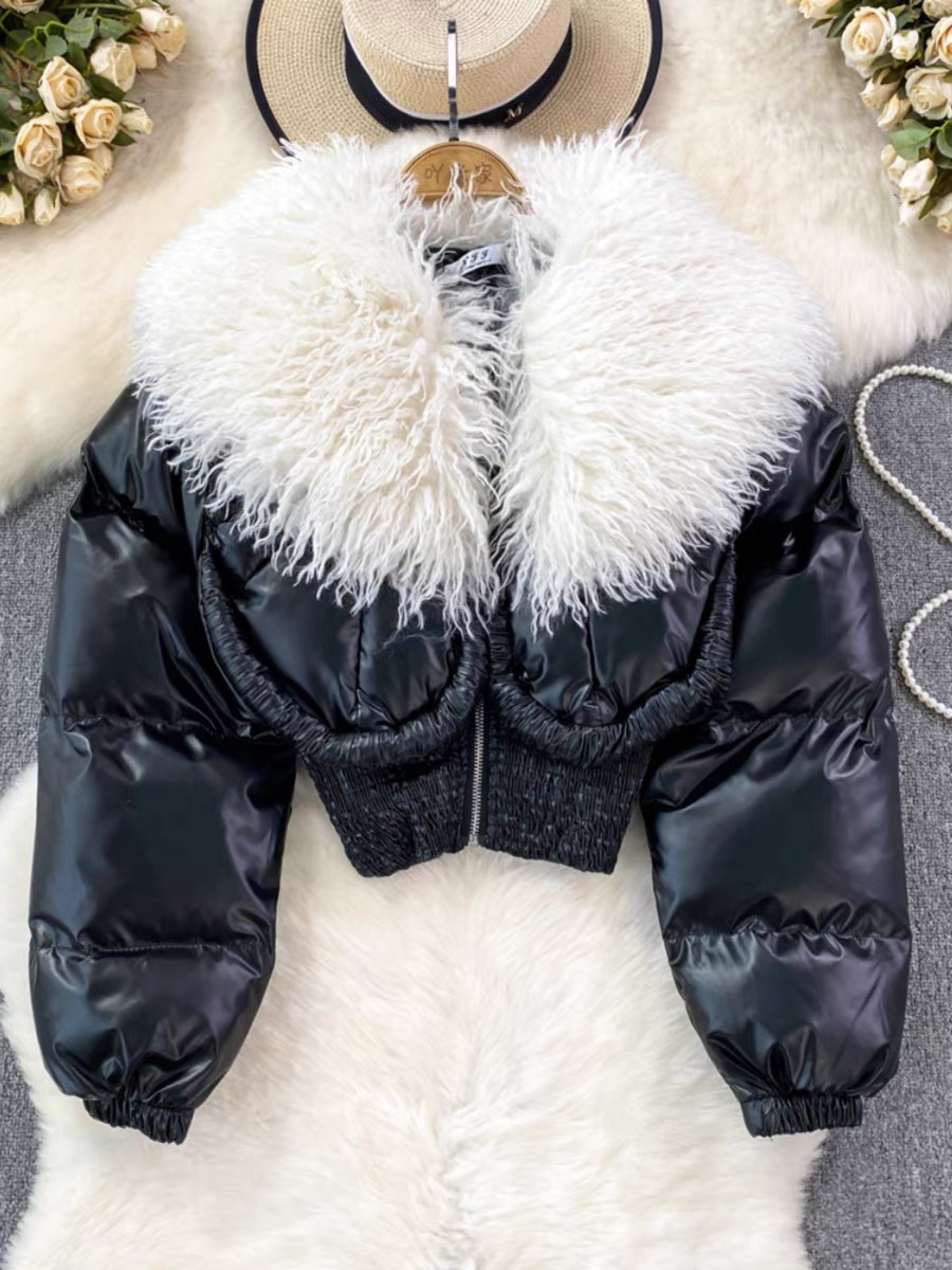 Send me flowers puffer fur jacket PJ115 image