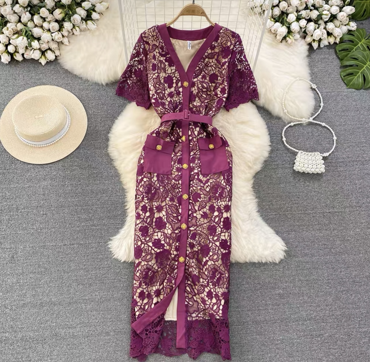 Wifey luxury lace dress FBC28 image