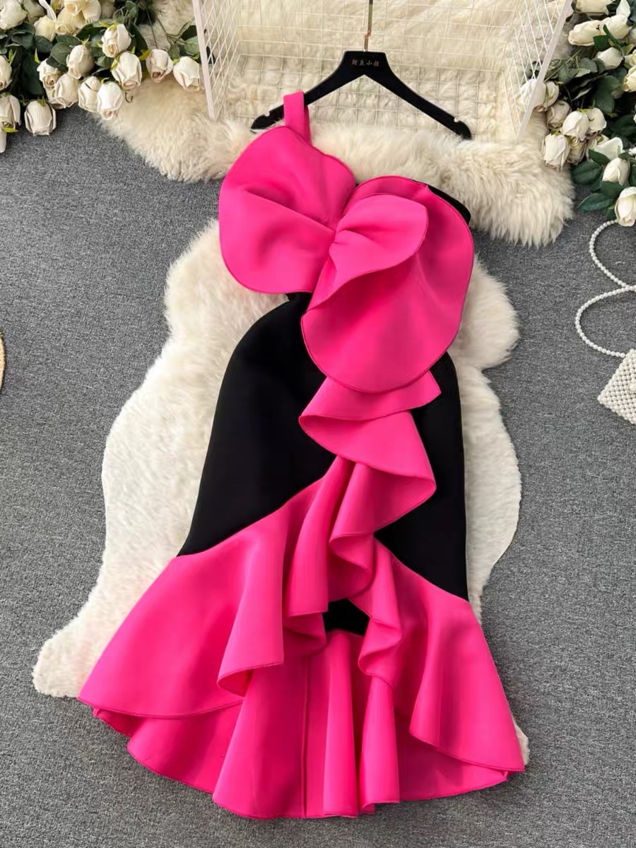 Radiant night ruffle dress EVD55 image