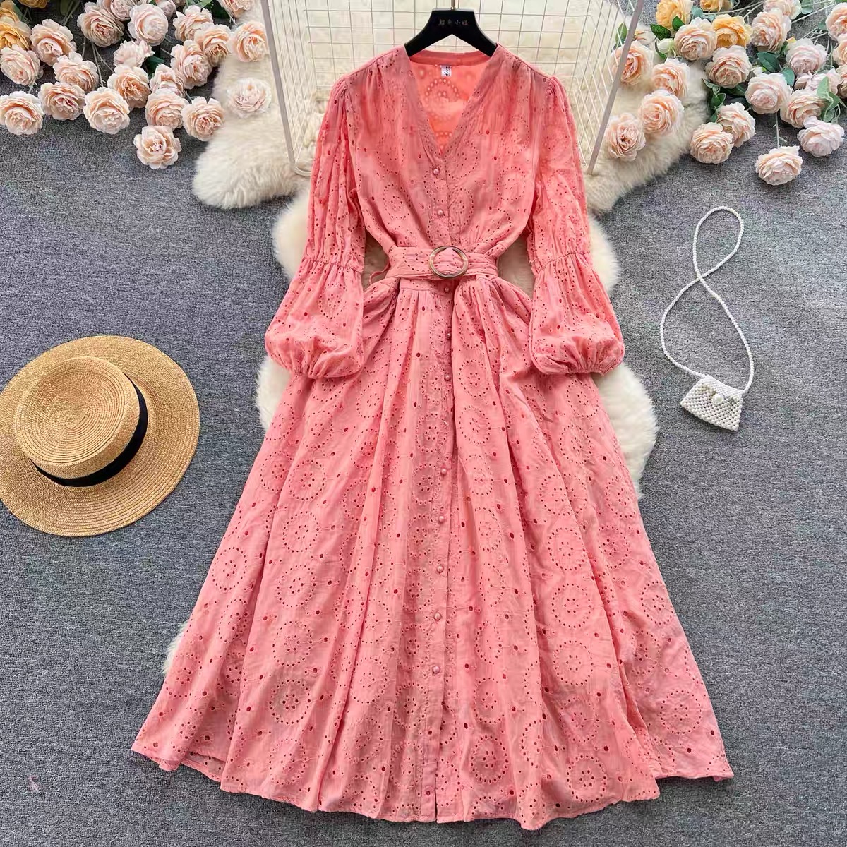 Carmen lace dress & belt FD224 image