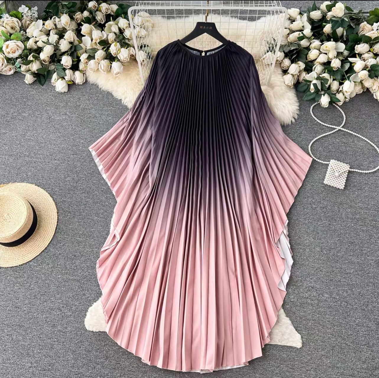 Rich aunty flamingo dress CD375 image