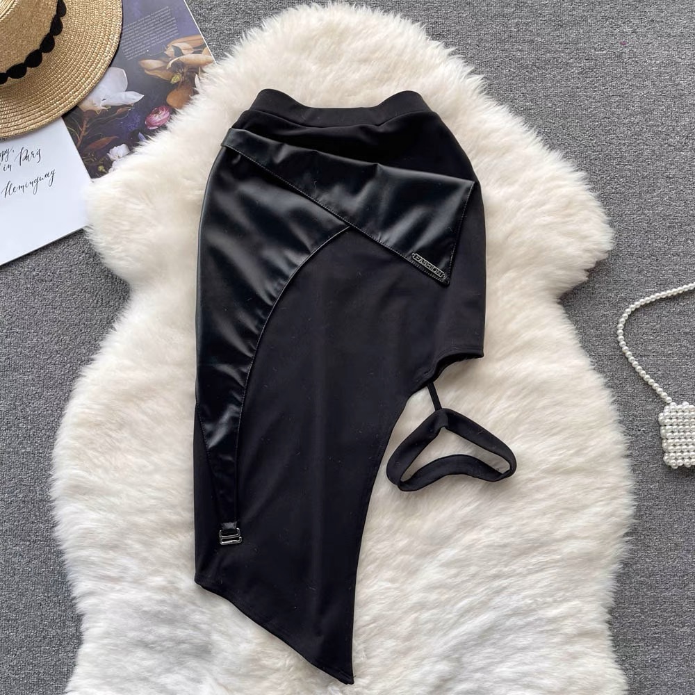 Hot stepper leather skirt SZZ204 image