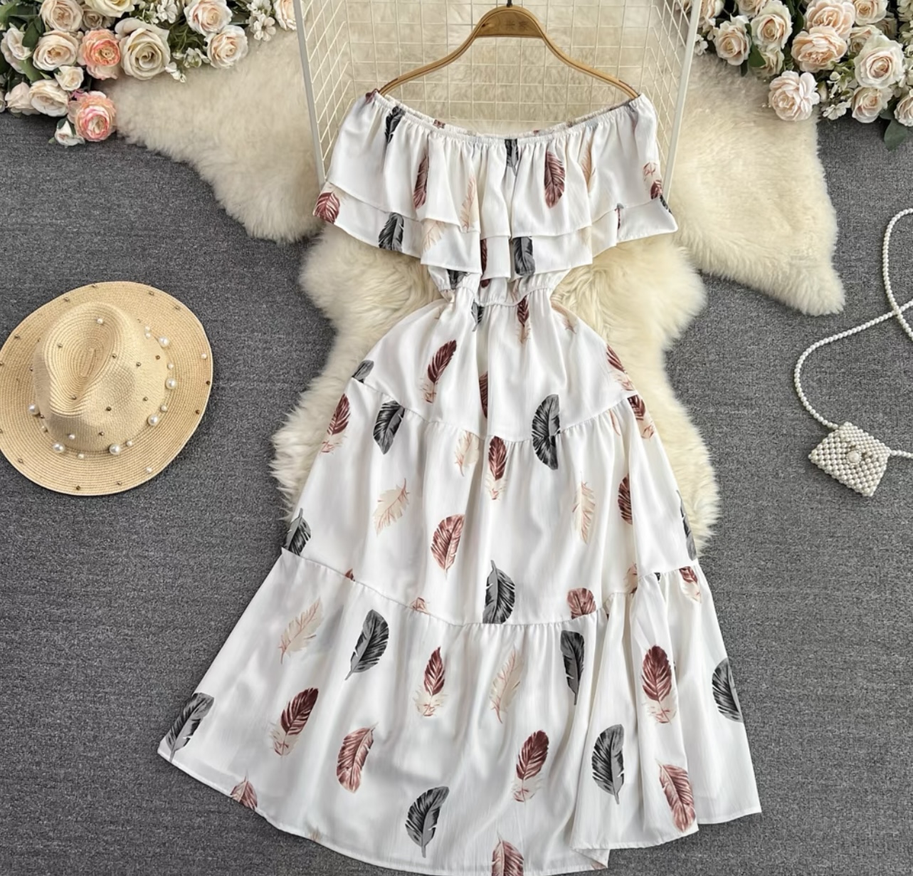 Stepping out off shoulder dress CD232 image