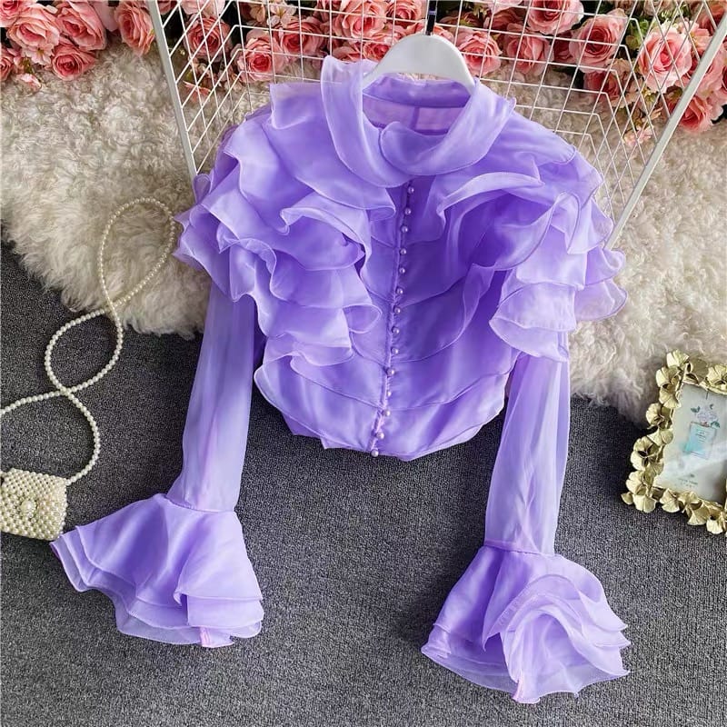Bossy babe ruffle blouse BE106 image