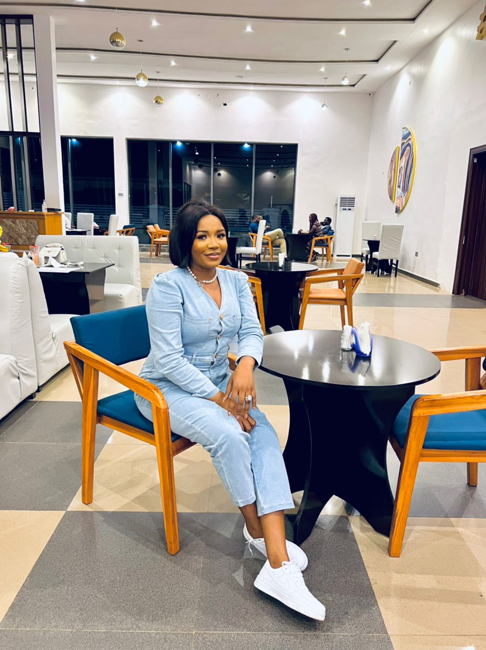 London denim jumpsuit & belt image