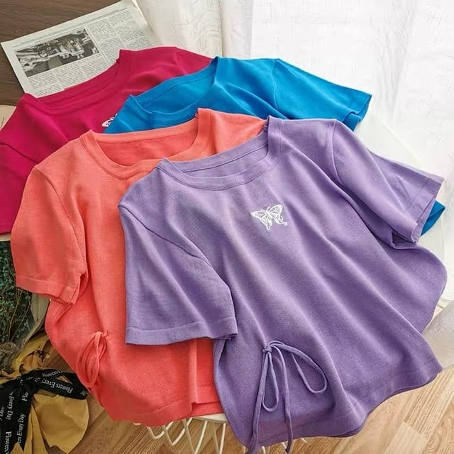 Butterfly print top 5KZZ103 image