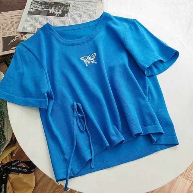 Butterfly print top 5KZZ103 image