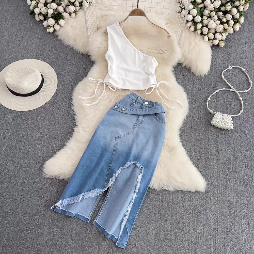 Woman warrior denim set TPZZ564 image