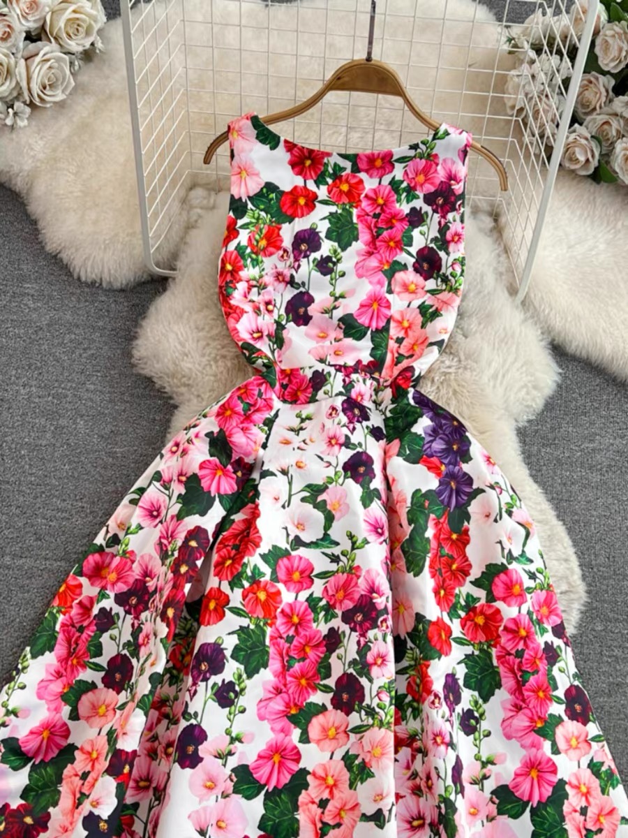 Everything nice print dress CD712 image