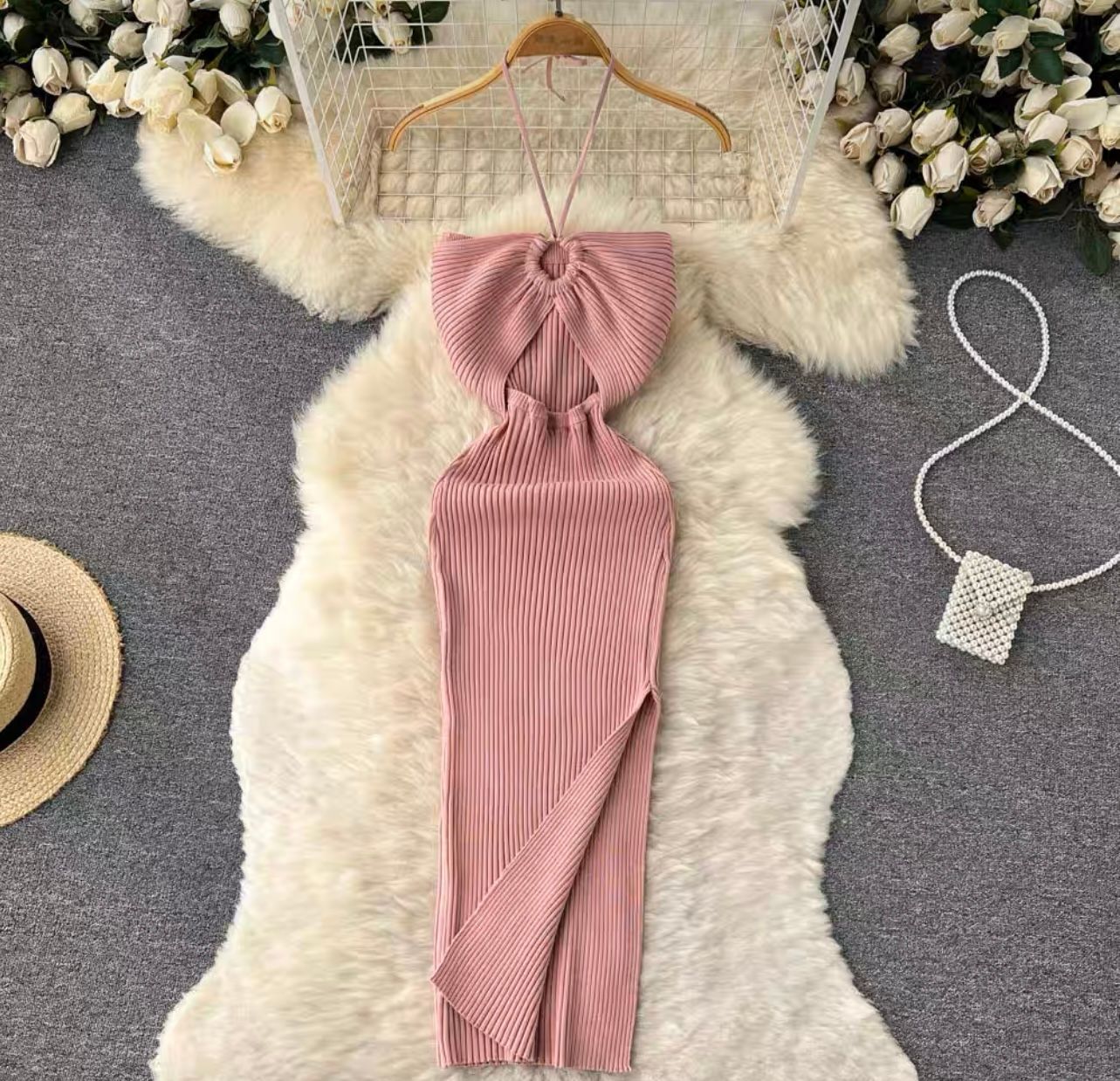 Colorful living knit gown KBC54 image