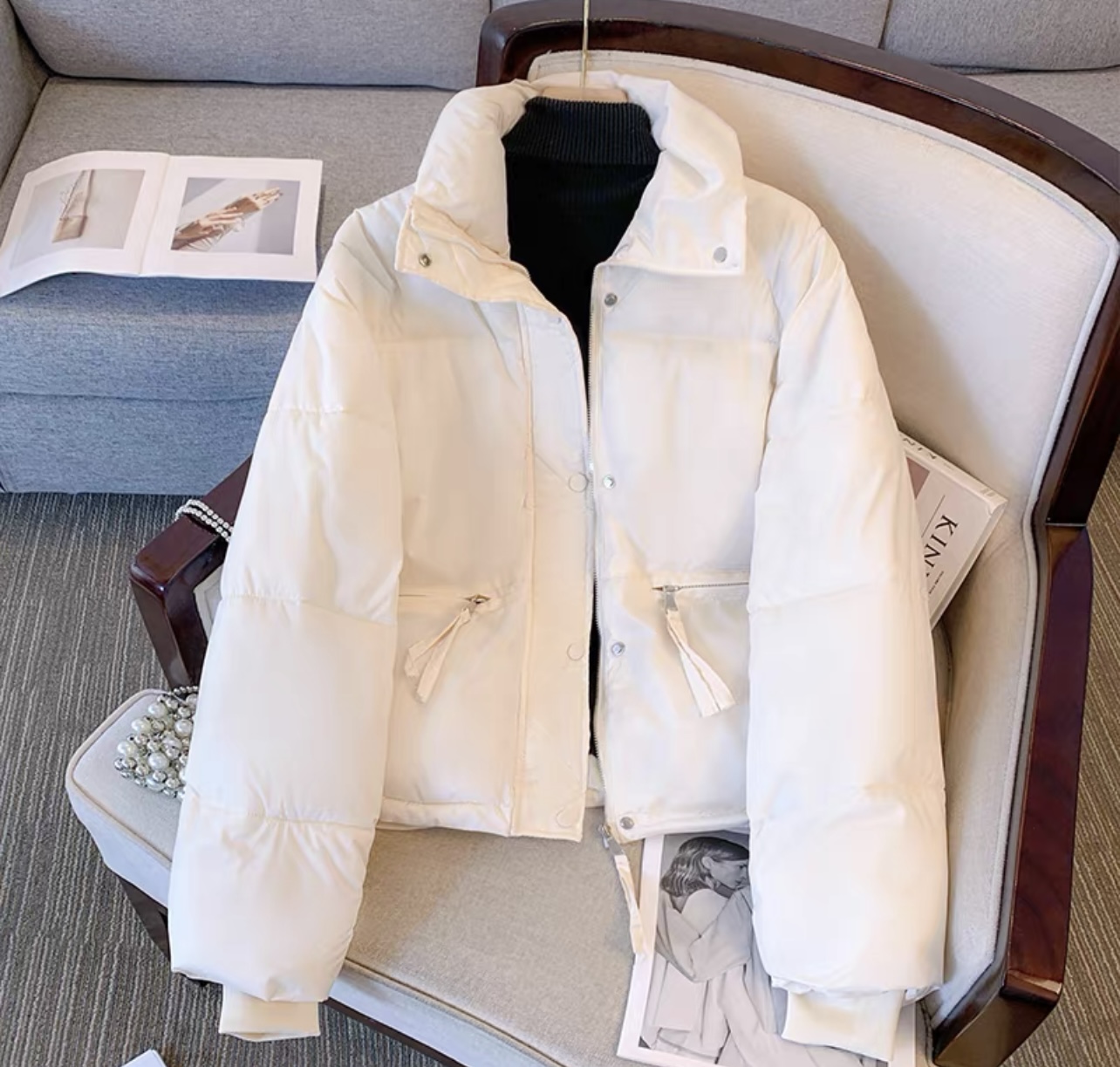 Stylish queen puffer jacket PJ109 image