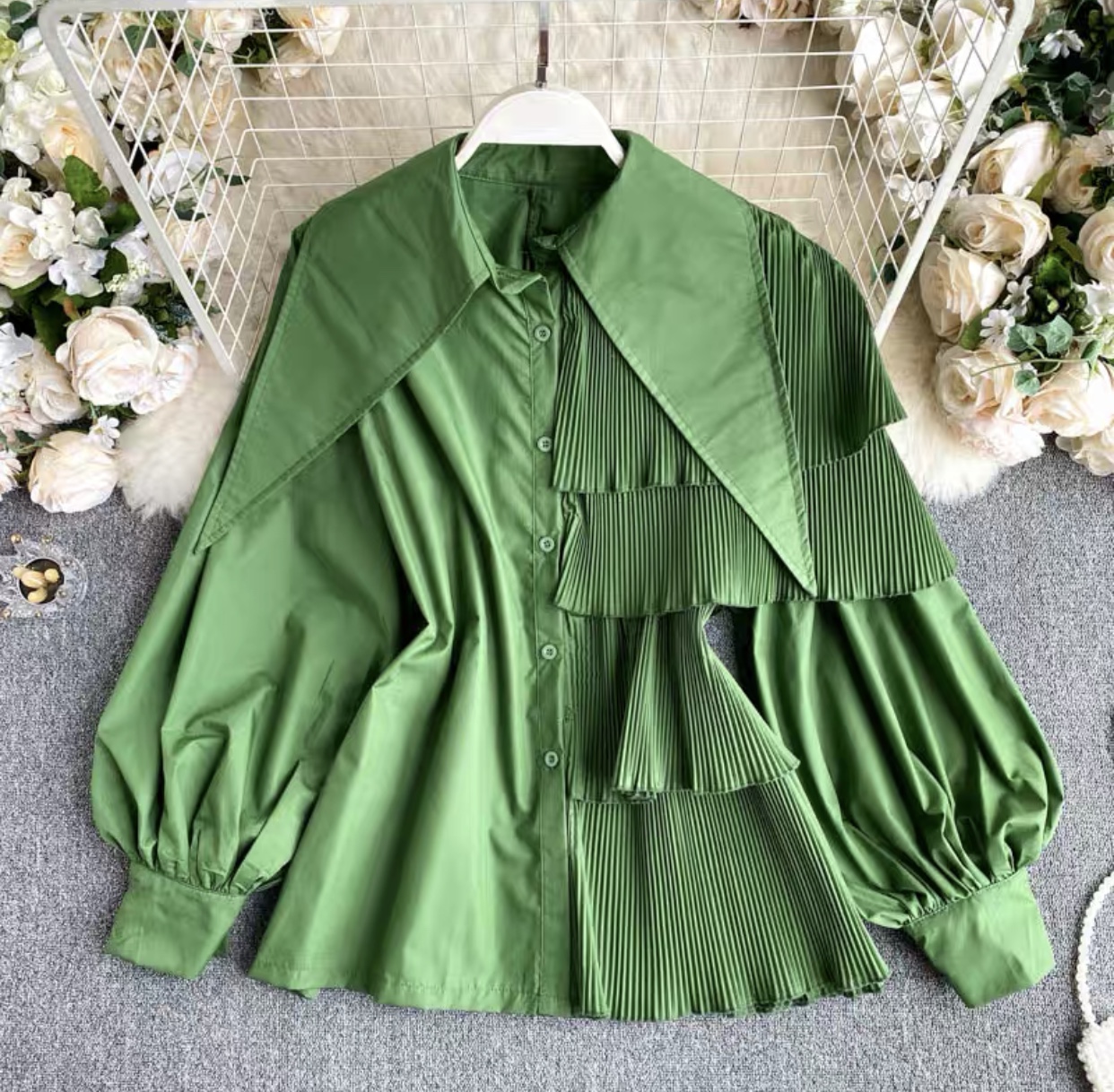 No shorts cut pleated style shirts SDZZ180 image