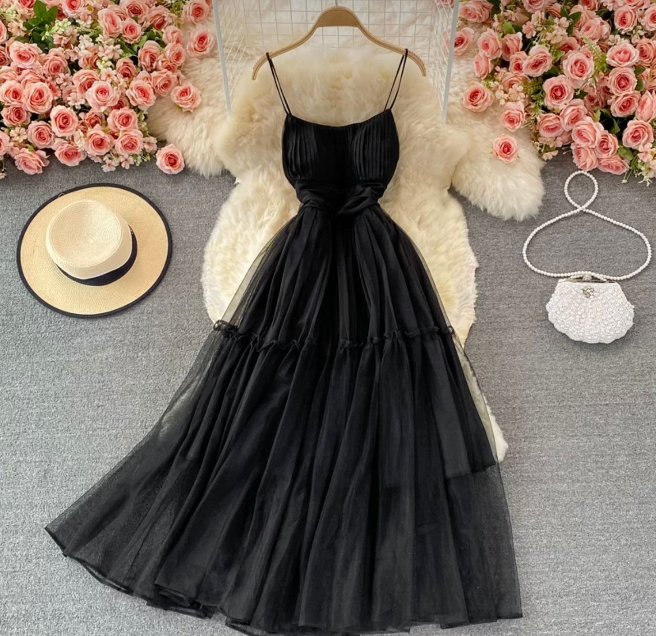 Empire shade mesh dress CD168 image