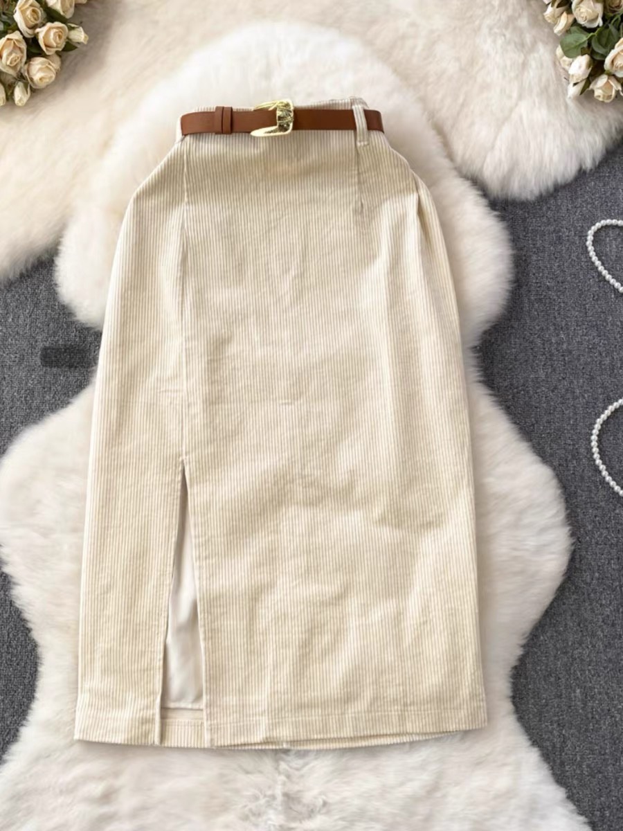 Corduroy babe skirt & belt SZZ407 image