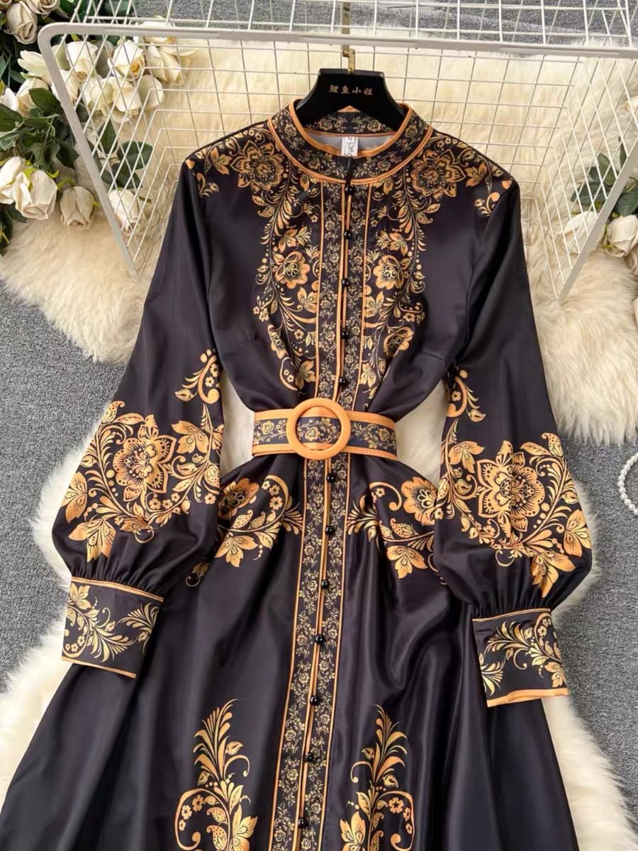 Red carpet worthy print dress ED202 image