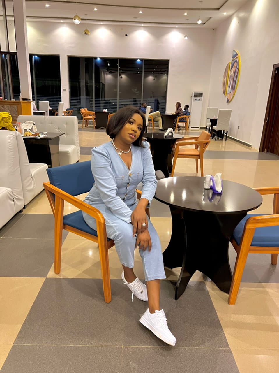 London denim jumpsuit & belt image