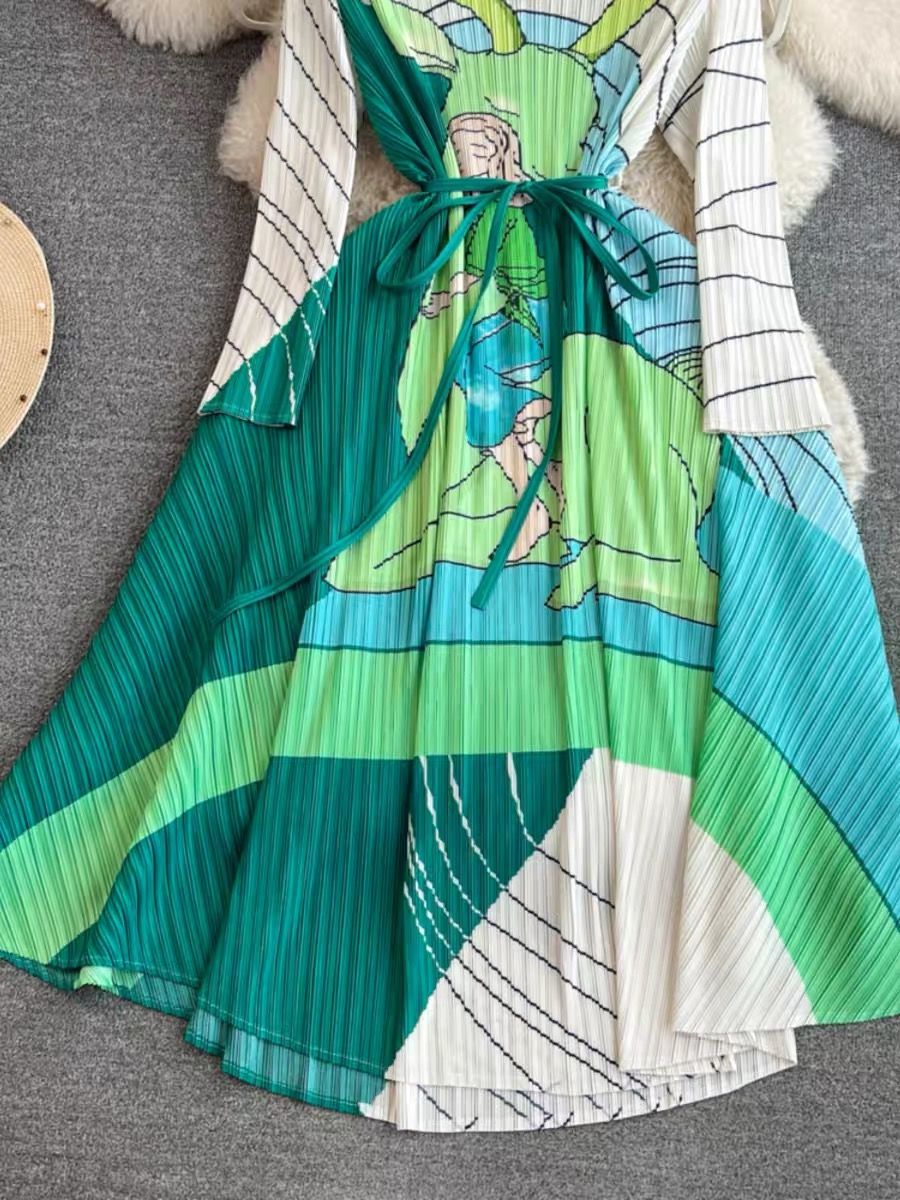 San Diego print dress  FD438 image