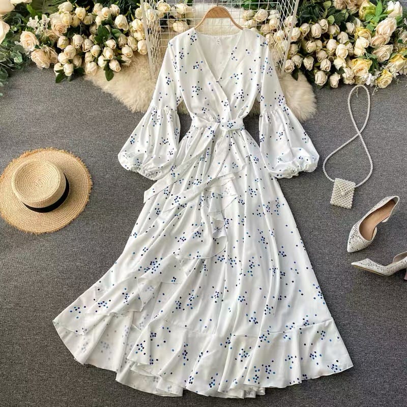Floral print flowing  dress CD50 image