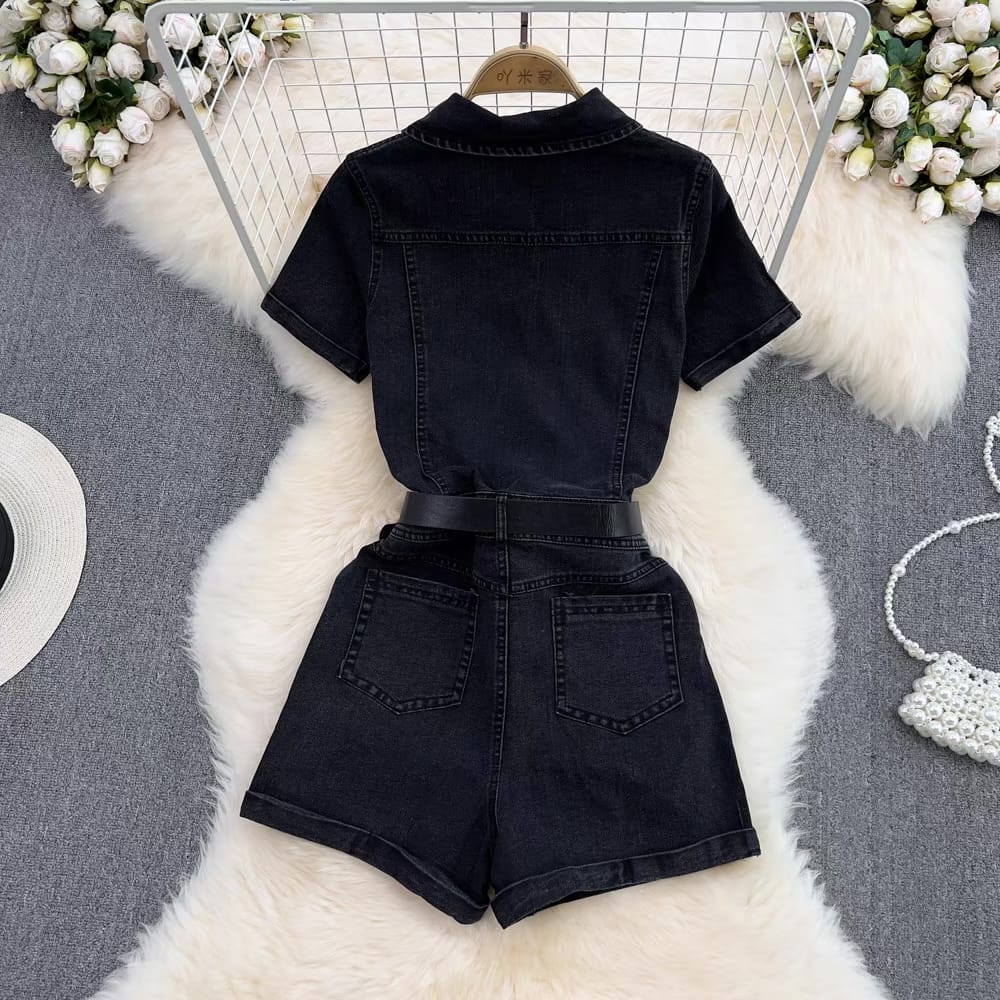 West coast denim jumpsuit & belt JRZZ489 image