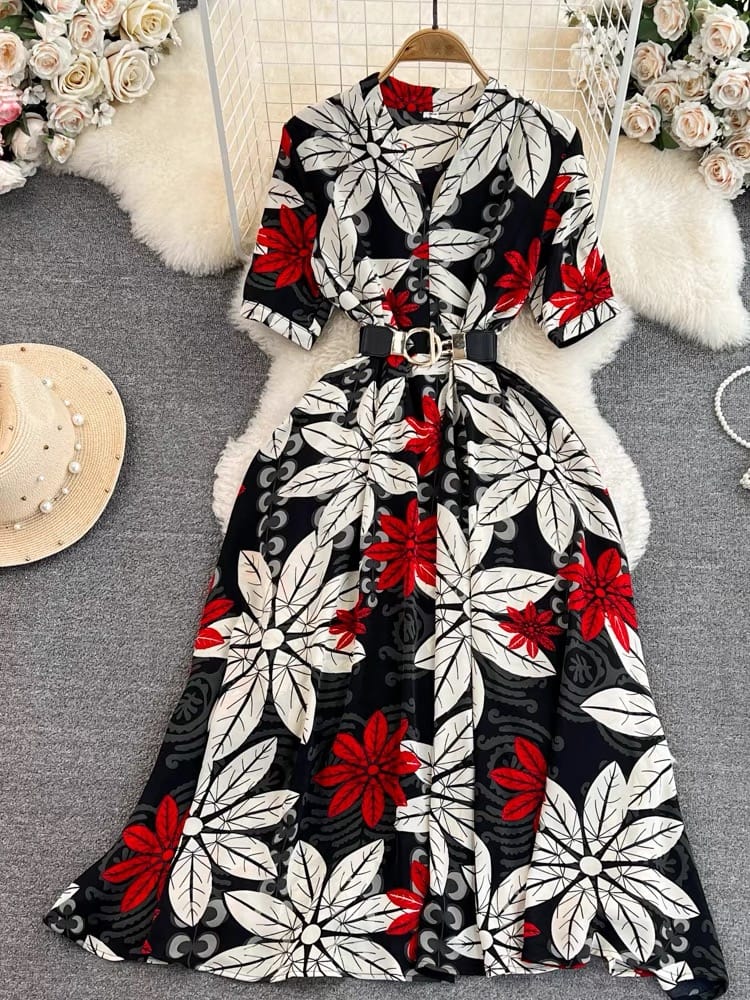 Exotic babe luxury dress & belt CD331 image