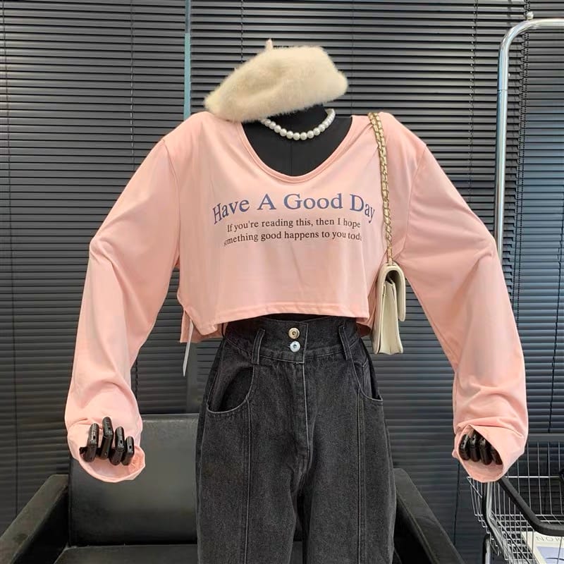 Have a good day crop top image