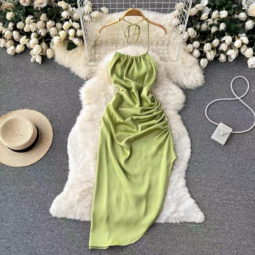 Vanity party side ruched gown CBC24 image