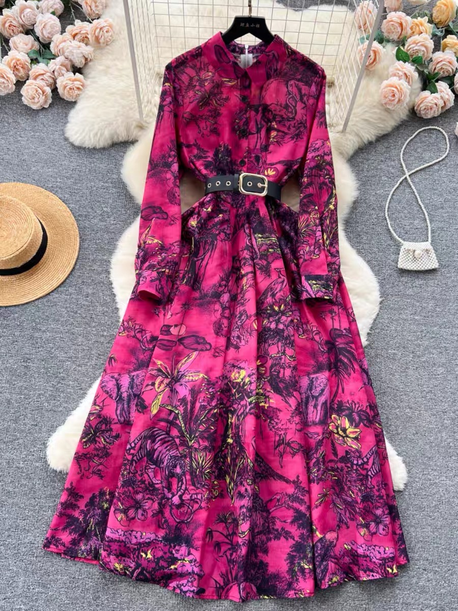 Floral baddie dress & belt FD342 image