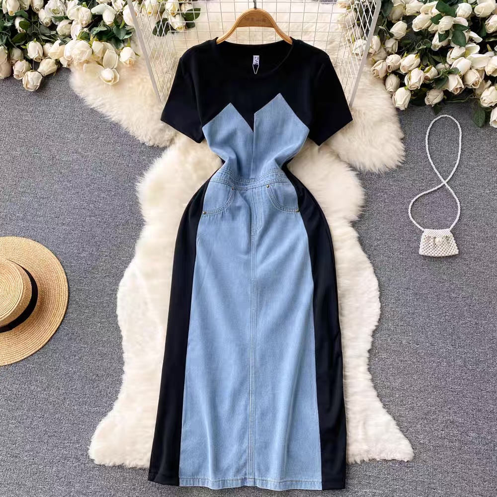 Small icy denim dress DBC2 image