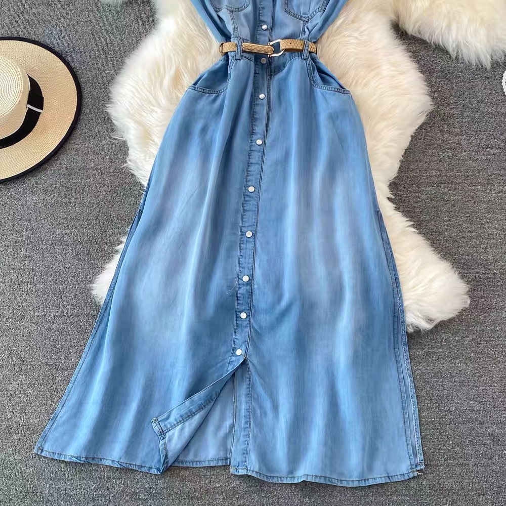 The lady beside my house denim dress & belt DD3 image