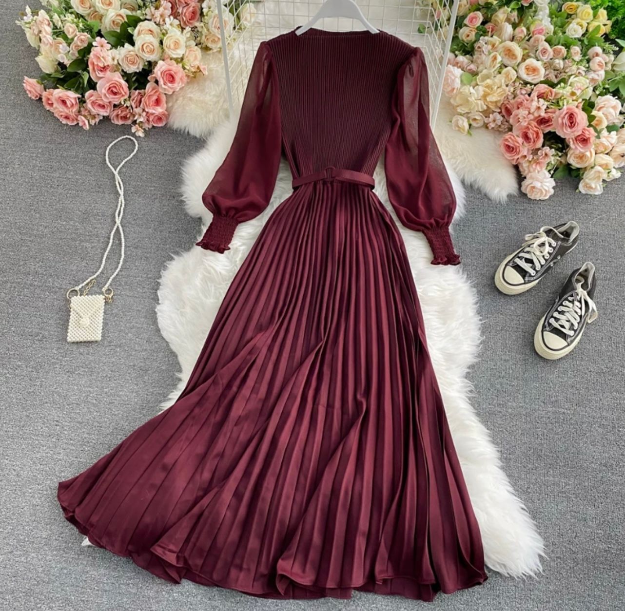 Flying high with you pleated dress FD98 image