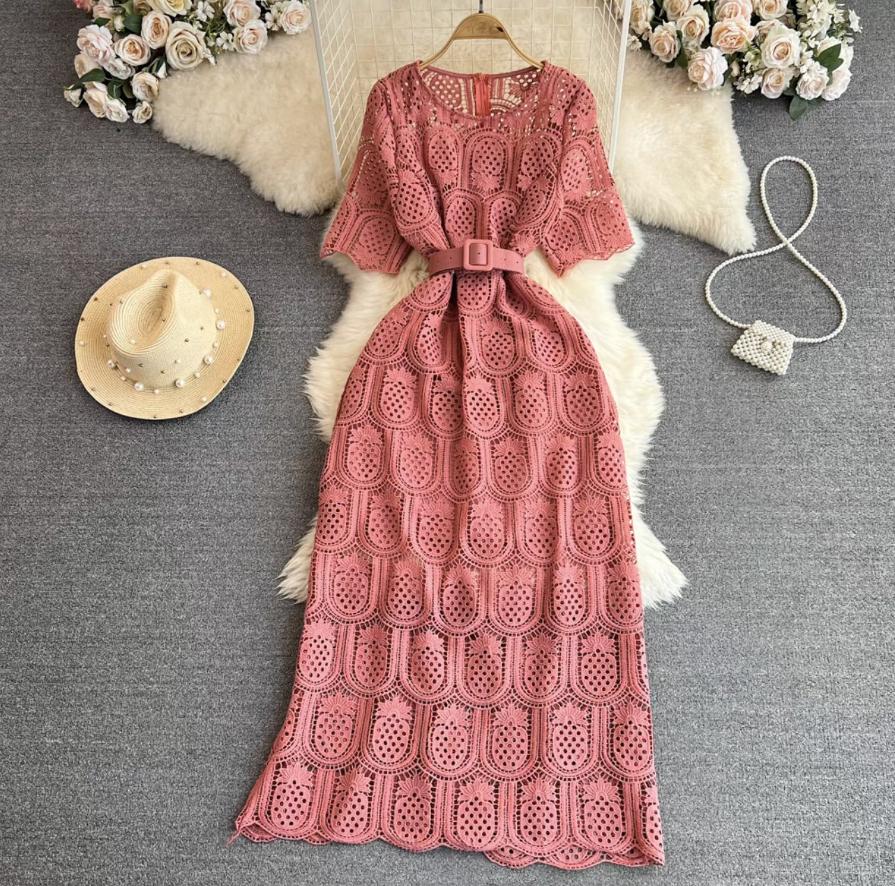 Princess royal lace dress & belt FD164 image