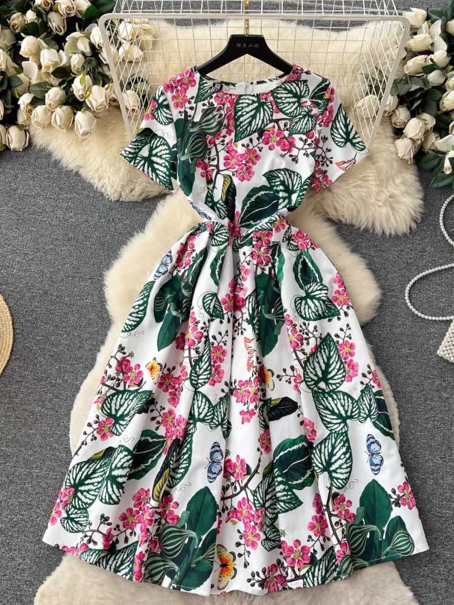 Safari touring  print dress FD217 image