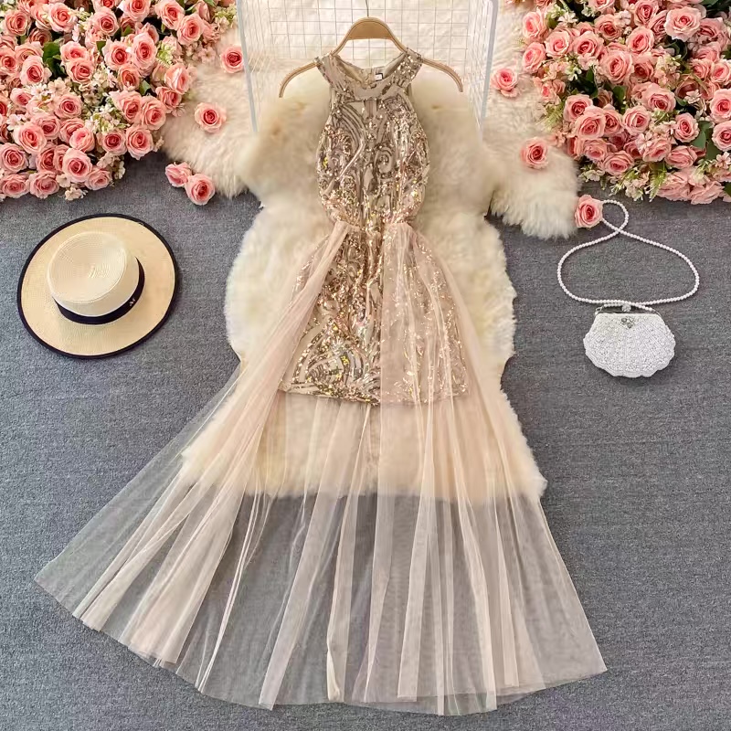 Center of attention mesh dress EVD12 image