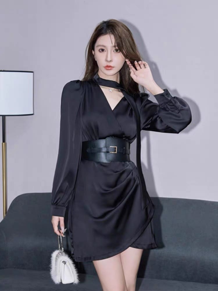 Forever beauty silk dress & belt CBC307 image