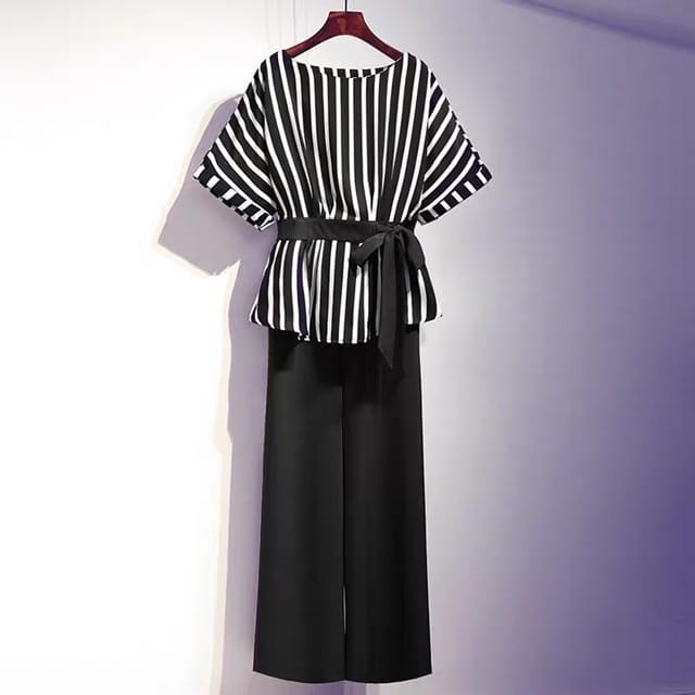 Pure royalty stripe two piece set TPZZ137 image