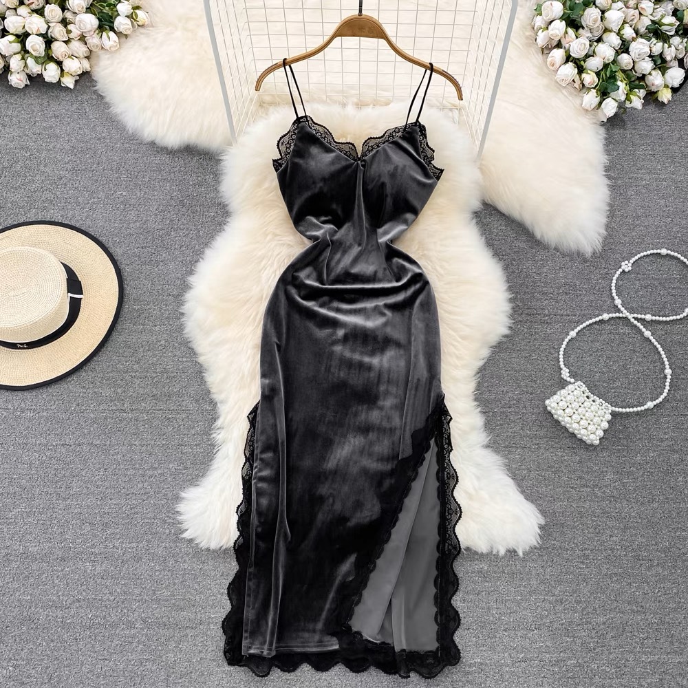 Bury gay girl suede gown CBC112 image