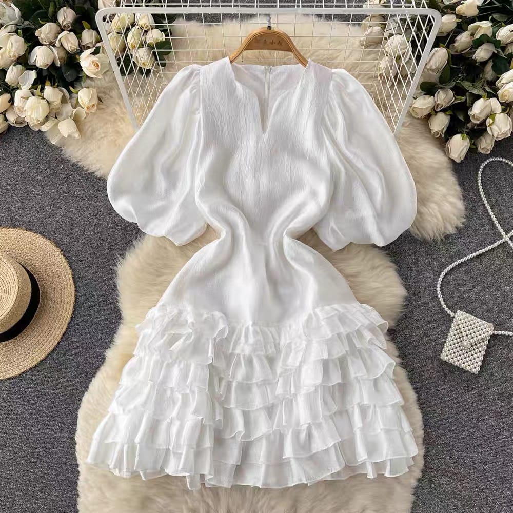 111 angel ruffle dress FD67 image