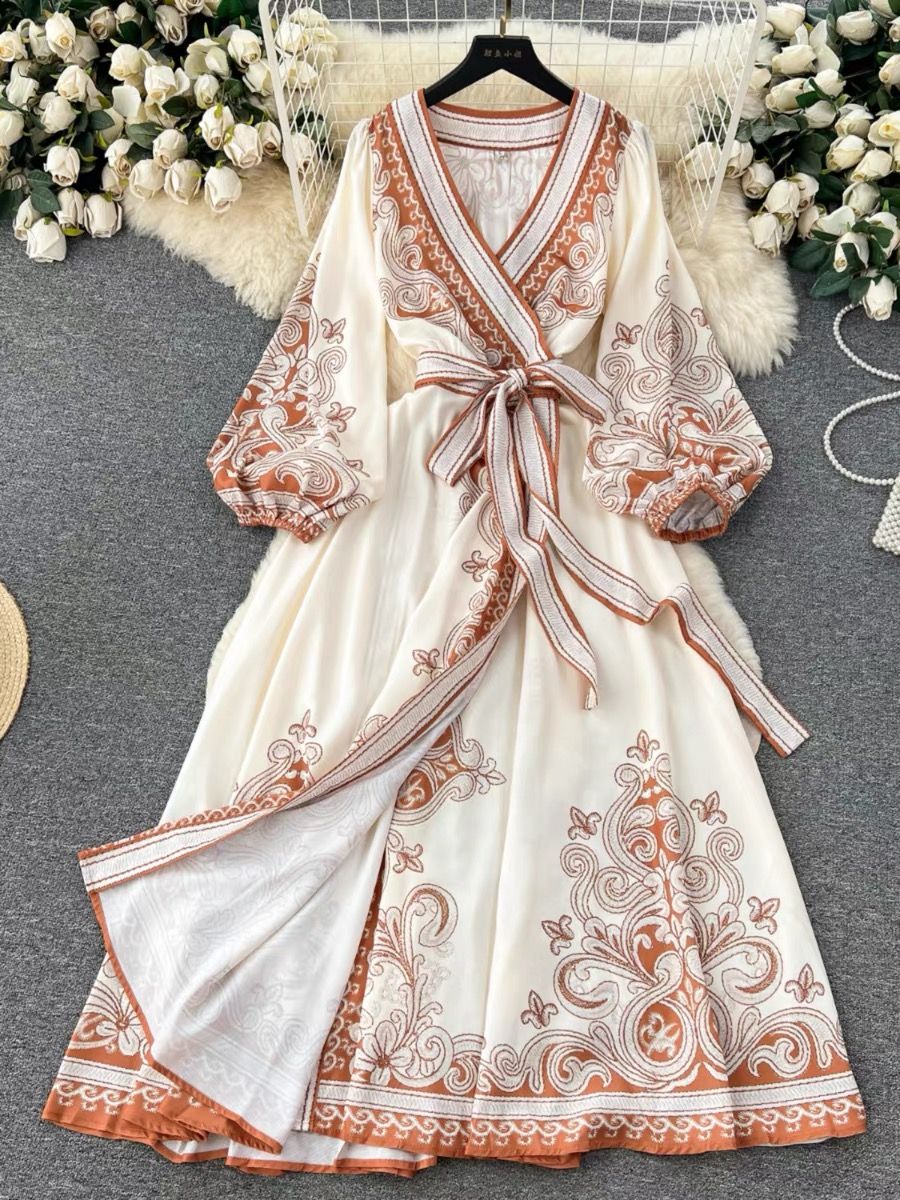 Seven heavens print dress ED81 image