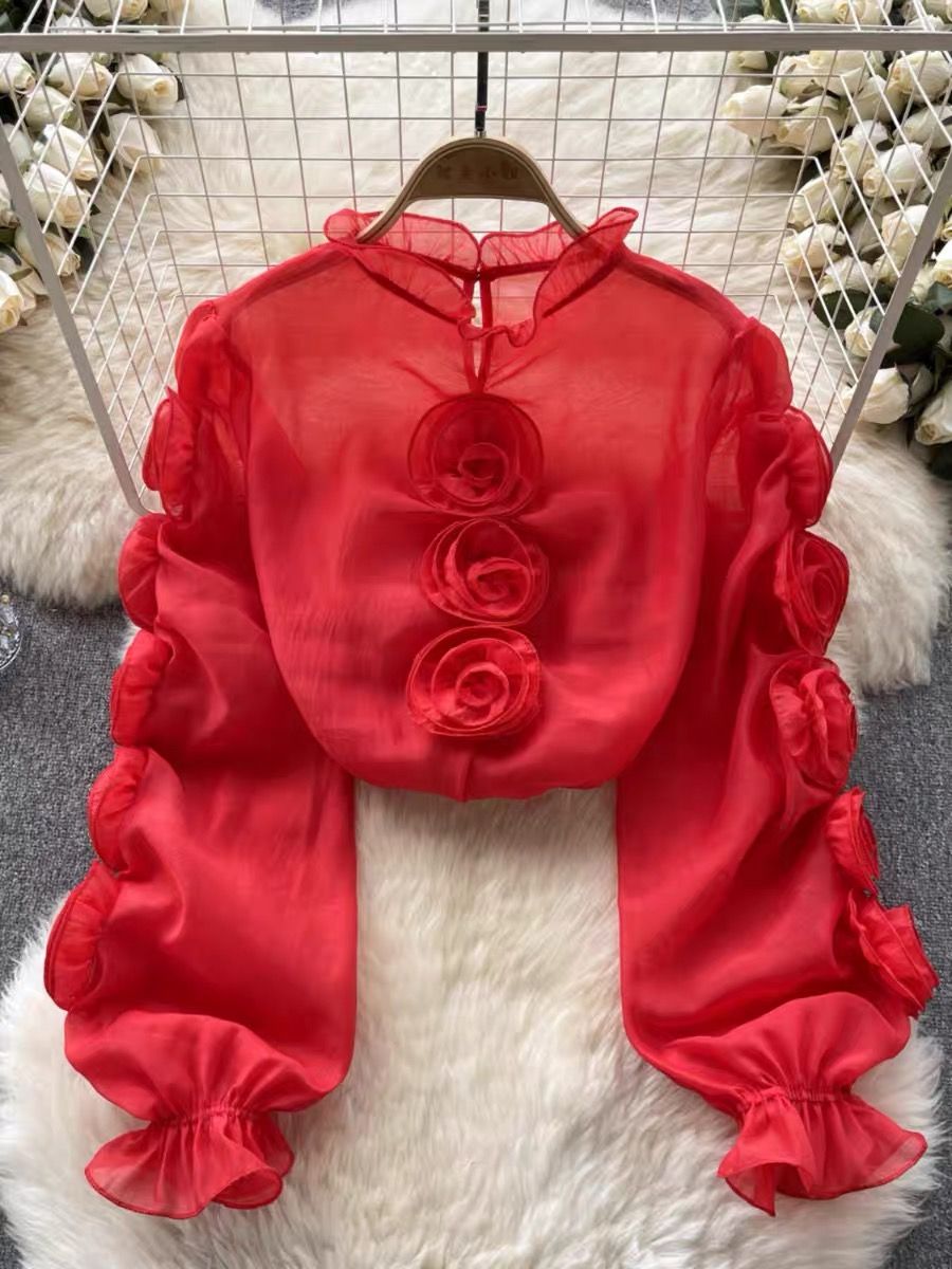 Luxury babe rose blouse BE277 image
